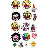 Emoji Sticker Telefon Laptop Notebook Tablet Defter Matara Stiker Etiket ST1242