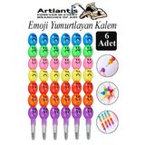 Emoji Yumurtlayan Kurşun Kalem 6 Adet Eğlenceli Hediyelik Kurşun Kalem Gülen Yüzlü Kurşun Kalem Karne Hediyesi