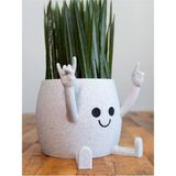 Emojili Kaktüs Saksı - Bej