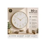 EMORES 50 CM AKAR SANİYE SESSİZ MEKANİZMA DUVAR SAATİ
