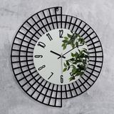 EMORES 60 CM METAL ÇERÇEVE AYNA GÖVDE DEKORATİF DUVAR SAATİ