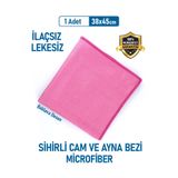 EMORFOHOME 1 Adet Mikrofiber Sihirli Cam Ve Ayna Temizlik Bezi Baklava Desenli 38x45 Cm Mikrofiber Bez