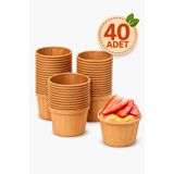 EMORFOHOME 40'lı Kraft Muffin Cupcake Kalıbı Kek Kapsülü Naturel Kek Kalıbı , Safari Konsept , Airfryer Uyumlu