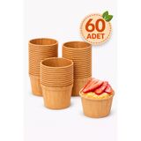 EMORFOHOME 60'lı Kraft Muffin Cupcake Kalıbı Kek Kapsülü Naturel Kek Kalıbı , Safari Konsept , Airfryer Uyumlu