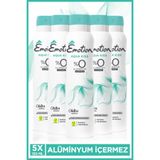 Emotion Aqua Kiss Kadın Alüminyumsuz Vegan Deodorant 5x150 Ml Hızlı Kurur, Leke Bırakmaz