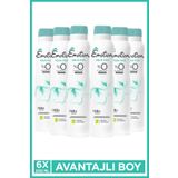 Emotion Aqua Kiss Kadın Alüminyumsuz Vegan Deodorant 6x200 ml Hızlı Kurur, Leke Bırakmaz