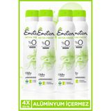 Emotion Detox Fresh Kadın Alüminyumsuz Vegan Deodorant 4x150 Ml Hızlı Kurur, Leke Bırakmaz