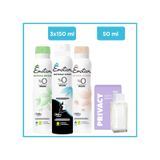 Emotion Invisible Fresh + Natural Bloom + Natural Breeze Kadın Sprey Deodorant 3 x 150 ML + Privacy Limited Edition Kadın Parfüm EDP 50 ML