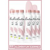 Emotion Joyous Kadın Alüminyumsuz Vegan Deodorant 6x150 Ml Hızlı Kurur, Leke Bırakmaz
