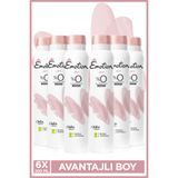 Emotion Joyous Kadın Alüminyumsuz Vegan Deodorant 6x200 Ml Hızlı Kurur, Leke Bırakmaz