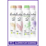 Emotion Kadın Vegan Deodorant 4x150 Ml (Gold Bliss,Joyous,NatBreeze,Detox Floral) Hızlı Kurur, Leke Bırakmaz