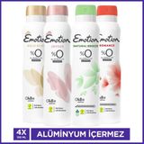 Emotion Kadın Vegan Ferah Koku Sprey Deodorant 600 ml Alüminyumsuz 4x150 ml