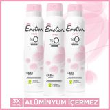 Emotion Love Kadın Vegan Deodorant 3x150 ml Alüminyumsuz Hızlı Kuruyan Sprey Koruma