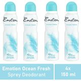 Emotion Ocean Fresh 4x150 ml Kadın Deodorant