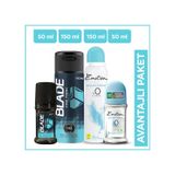 Emotion Ocean Fresh Kadın Sprey Deodorant 150 ML + Roll-On 50 ML + Blade Cool Fresh Erkek Deodorant 150 ML + Roll-On 50 ML