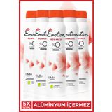 Emotion Romance Kadın Alüminyumsuz Vegan Deodorant 5x150 Ml Hızlı Kurur, Leke Bırakmaz