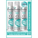 Emotion Serum Boost CICA Hassas Bakım Kadın Sprey Deodorant Alüminyum&Alkol İçermez 3x150 Ml