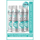 Emotion Serum Boost CICA Hassas Bakım Kadın Sprey Deodorant Alüminyum&Alkol İçermez 4x150 Ml