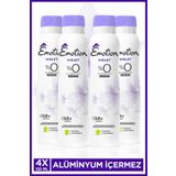 Emotion Violet Kadın Alüminyumsuz Vegan Deodorant 4x150 Ml Hızlı Kurur, Leke Bırakmaz