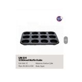 EMPA 12'li Muffin & Kek Kalıbı 26×35,5×3 cm – Karbon Çelik + Teflon Kaplama | Yapışmaz | Eşit Isı Dağılımı | Fame Kitchen