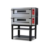 Empero EMP.6+6G Çift Katlı Gazlı 12 Pizza Kapasiteli 12x30 cm Ce Belgeli Pizza Fırını