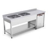 Empero EMP.E.72085-2EMT-L Alt Raflı Sol 200x70x85 cm 2 Evyeli Tezgah