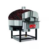 Empero Emp.spo.02-Br-Lpg Pizza Fırını Döner Tabanlı Gazlı Siyah-Kırmızı Lpg