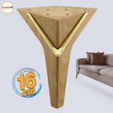 Empoli 16 Cm Açık Ceviz Gold Lüks Mobilya Oturma Grubu Kanepe Sehpa Ünite Koltuk Ayağı Baza Ayakları