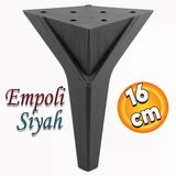 Empoli Lüks Mobilya Kanepe Tv Ünitesi Koltuk Ayağı Mat Siyah Baza Ayakları Plastik 16 Cm