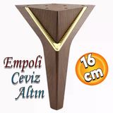 Empoli Luks Mobilya Oturma Grubu Kanepe Sehpa Tv Unite Koltuk Ayagi Baza Ayaklari Ceviz Altin 16 Cm
