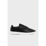 Emporio Armani % 100 Deri Logolu Sneaker Ayakkabı Erkek Ayakkabı EM003062 AF20004 UC001 - Siyah