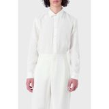 Emporio Armani % 100 Keten Regular Fit Gömlek Erkek Gömlek E31SM0 010F1 101 - Beyaz - XL