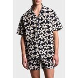Emporio Armani% 100 Pamuk Desenli Relaxed Fit Kısa Kollu Gömlek Erkek GÖMLEK EM000593 AF20443 FB074