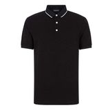 Emporio Armani% 100 Pamuk Düğmeli Polo T Shirt Erkek POLO 8N1FP0 1JHWZ 0999 SİYAH M