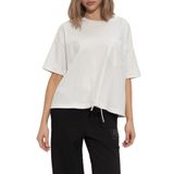 Emporio Armani% 100 Pamuk Oversize Fit Bisiklet Yaka Tek Cepli T Shirt Bayan T SHİRT EW000891 AF12545 U0006