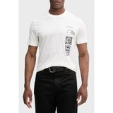 Emporio Armani % 100 Pamuk Regular Fit Bisiklet Yaka Baskılı T Shirt Erkek T Shirt EM004994 AF24470 U0003 - Beyaz