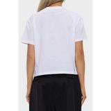 Emporio Armani% 100 Pamuk Regular Fit Bisiklet Yaka Crop T Shirt Bayan T SHİRT EW002922 AF10003 U0002