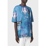Emporio Armani % 100 Pamuk Regular Fit Bisiklet Yaka T Shirt Erkek T Shirt 6R1T8P 1J7EZ F713 - Mavi - Lacivert