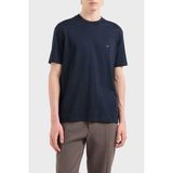 Emporio Armani % 100 Pamuk Regular Fit Bisiklet Yaka T Shirt Erkek T Shirt EM000983 AF13669 UB118 - Lacivert