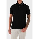 Emporio Armani % 100 Pamuk Regular Fit Logolu Düğmeli Polo Yaka T Shirt Erkek T Shirt EM002999 AF12955 UC001 - Siyah - 3XL