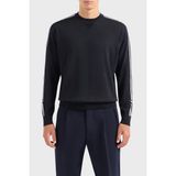 Emporio Armani % 100 Yün Regular Fit Bisiklet Yaka Kazak Erkek Kazak 6R1MXG 1mngz F985 - Lacivert