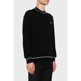 Emporio Armani % 100 Yünlü Bisiklet Yaka Kazak Erkek Kazak 6D1MXH 1mjlz F036 - 2XL - Siyah