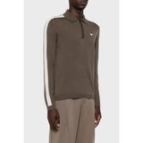Emporio Armani % 100 Yünlü Fermuarlı Polo Yaka Kazak Erkek Kazak 6R1MU1 1mmhz 0440 - 2XL - Vizon