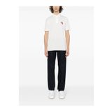 Emporio Armani 3D1FE6 1JTKZ 0101 Polo Yaka Beyaz Erkek T-shirt