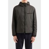 Emporio Armani 6D1B66 1NNXZ 05A6 - Haki Jakarlı Logo Baskılı Regular Fit Erkek Mont