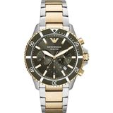 Emporio Armani AR11361 Erkek Kol Saati Siyah Kadranlı Metal Kasa 5 ATM Suya Dayanıklı Kronometre