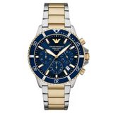 Emporio Armani AR11740 Altın Rengi Metalik Gri Çelik Erkek Kol Saati