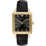 Emporio Armani AR11757 Siyah Deri Erkek Kol Saati