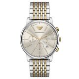 Emporio Armani AR11773 Altın Rengi Metalik Gri Çelik Erkek Kol Saati