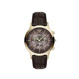 Emporio Armani Ar11822 Deri Erkek Kol Saati - Kahverengi